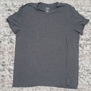 Men's Apt. 9 Gray & Black Striped V-Neck T-Shirt